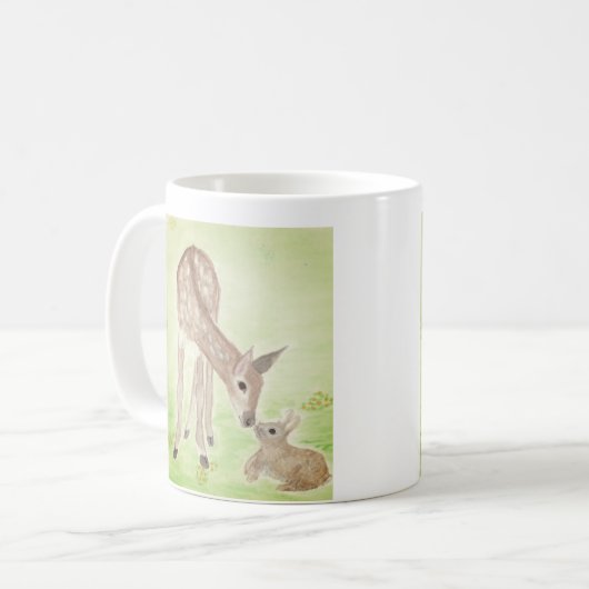 Waterverf Deer Mok (Voorkant links)