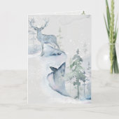 Waterverf Deer op de Cliff Kaart (Voorkant)