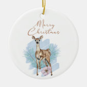 Waterverf deer Pine lekt keramisch Ornament (Voorkant)