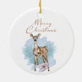 Waterverf deer Pine lekt keramisch Ornament (Achterkant)