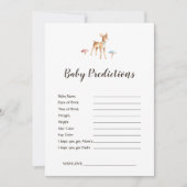 Waterverf Deer White Baby shower Predicted Game (Voorkant)