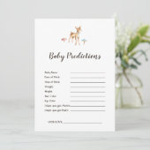 Waterverf Deer White Baby shower Predicted Game (Staand voorkant)