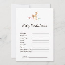 Waterverf Deer White Baby shower Predicted Game