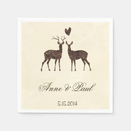 Waterverf deers Wedding Napkin Servet