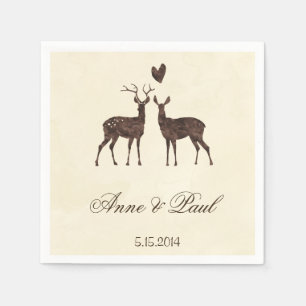 Waterverf deers Wedding Napkin Servet