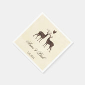 Waterverf deers Wedding Napkin Servet (Hoek)