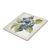 Waterverf delicate bosbessen tegeltje (Zijkant)