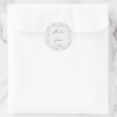 Waterverf Delicate Bruidsboeket Bruiloft Ronde Sticker (Tas)