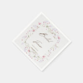 Waterverf Delicate Bruidsboeket Bruiloftfeest Servet (Hoek)
