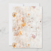 Waterverf Delicate Flowers huwelijksuitnodiging Kaart (Achterkant)