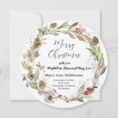 waterverf delicate herfst krans nieuwe baby feestdagenkaart (Achterkant)