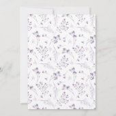 Waterverf Delicate Purple Flowers bevestiging Kaart (Achterkant)