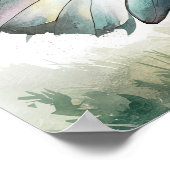 Waterverf delicate vlinder poster (Hoek)