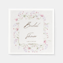 Waterverf Delicate Wilde Bloem Bruidsshower