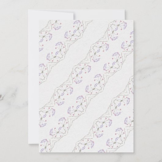 Waterverf Delicate Wildflower Baby shower Kaart (Achterkant)