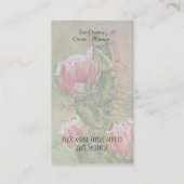 WATERVERF DELICEERT PEAR CACTUS FLOWER VISITEKAARTJE (Voorkant)