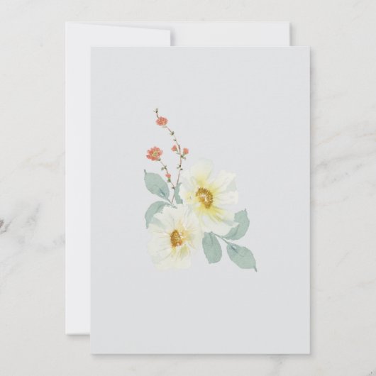 Waterverf Delphinium Floral Kaart (Achterkant)