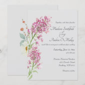 Waterverf Delphinium Floral Kaart (Voorkant / Achterkant)