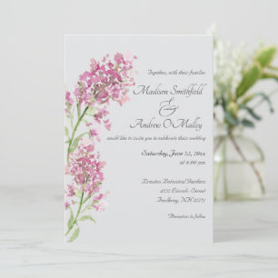 Waterverf Delphinium Floral Kaart