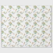 Waterverf Deluxe Eucalyptus met Gold Strokes Cadeaupapier (Vlak)