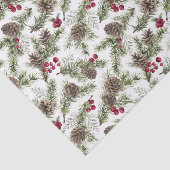 Waterverf dennenappels kerst botanische rustiek tissuepapier (Detail)