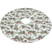 Waterverf dennenappels rustieke botanische kerst kerstboom rok (Gekanteld)