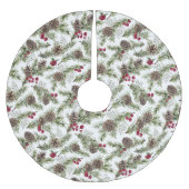 Waterverf dennenappels rustieke botanische kerst kerstboom rok (Voorkant)