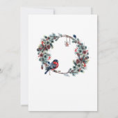 Waterverf dennenappels tak kerstavond feest kaart (Achterkant)