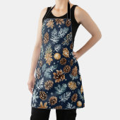 Waterverf dennenappels winterpatroon Schort (Insitu)