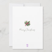 Waterverf dennenbomen bos rustieke kerst kaart (Achterkant)