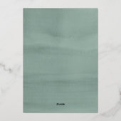 Waterverf dennenbomen kerstvakantie feest folie uitnodiging (Achterkant)