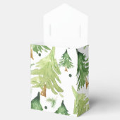 Waterverf dennenbomen modern rustiek Kraft feest Bedankdoosjes (Geopend)
