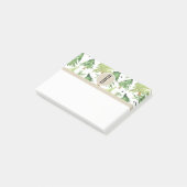 Waterverf Dennenbomen Modern Rustiek Monogram Kraf Post-it® Notes (Schuin)