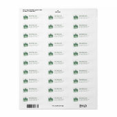 Waterverf Dennenbomen Retouradres Label (Full Sheet)