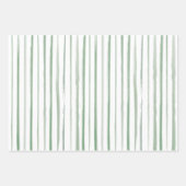 Waterverf dennenbomen rood groen strepen kerst inpakpapier vel (Voorkant 3)