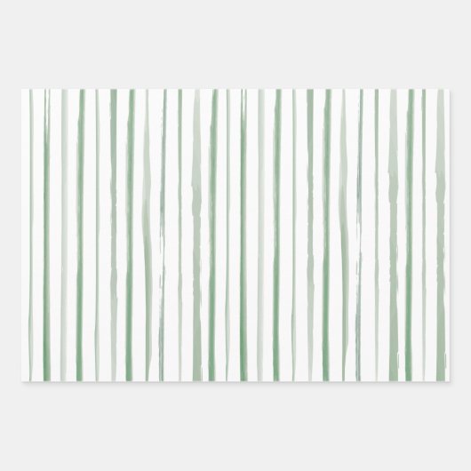 Waterverf dennenbomen rood groen strepen kerst inpakpapier vel (Voorkant 3)