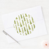 Waterverf Dennenbomen Sticker (Envelop)
