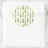 Waterverf Dennenbomen Sticker (Tas)