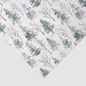 Waterverf dennenbomen wintervakantie tissuepapier (Detail)