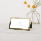 Waterverf dennenboom bos bergen bruiloft plaatskaartje (Achterkant)