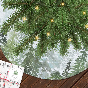 Waterverf Dennenboom Bos Kerstboom Rok