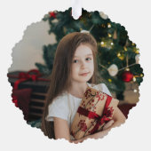 Waterverf dennenboom foto moderne kerst ornament kaart (Achterkant)