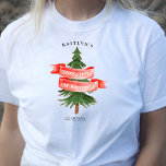 Waterverf dennenboom vrolijk kleine verjaardag t-shirt<br><div class="desc">Vier het in stijl met deze trendy verjaardagsfeestje T-shirts. Dit ontwerp is gemakkelijk te personaliseren met uw speciale evenement formulering en uw gasten zullen blij zijn als ze deze fantastische t-shirts te zien. Overeenkomende items zijn te vinden in het collectie.</div>