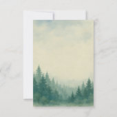 Waterverf dennenbos Dank u trouwkaart Bedankkaart (Achterkant)