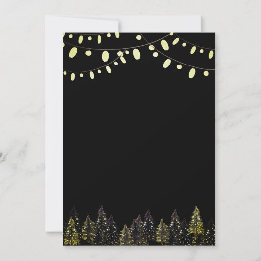 Waterverf dennenbos kerst kaart (Achterkant)