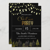 Waterverf dennenbos kerst kaart (Voorkant / Achterkant)