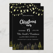 Waterverf dennenbos kerst kaart (Voorkant / Achterkant)