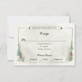Waterverf Dennenbos Menu Keuze RSVP