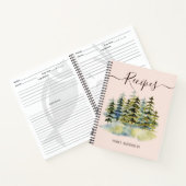 Waterverf  dennenbos Recept Cookbook Notitieboek (Binnen)