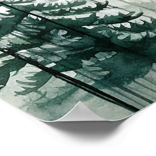 Waterverf dennenbos winterbruiloft welkomstbord poster (Hoek)